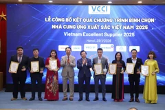 Diễn đàn “Nhà cung ứng Việt Nam – Hành trình vươn tới sự xuất sắc” và Lễ công bố kết quả Chương trình bình chọn “Nhà cung ứng xuất sắc Việt Nam năm 2025,” ngày 29/1. (Ảnh: Vietnam+)