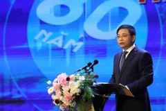 Bộ trưởng Bộ Tài chính Nguyễn Văn Thắng tại Lễ kỷ niệm 80 năm ngày truyền thống ngành và đón nhận Huân chương Độc lập hạng Nhất, ngày 8/8. (Ảnh:Vietnam+)