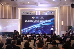 Đối thoại cấp cao về PPP năm 2025 do Bộ Tài chính phối hợp với Ngân hàng Phát triển châu Á (ADB) tổ chức ngày 25/11. (Ảnh: Vietnam+)