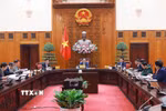Thủ tướng Phạm Minh Chính chủ trì Phiên họp lần thứ 7 Ban Chỉ đạo tinh gọn bộ máy của Chính phủ. (Ảnh: Dương Giang/TTXVN)