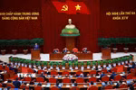 Phiên khai mạc Hội nghị lần thứ ba Ban Chấp hành Trung ương Đảng khóa XIV. (Ảnh: Thống Nhất/TTXVN)