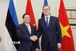 Thủ tướng Phạm Minh Chính hội đàm với Thủ tướng Cộng hòa Estonia Kristen Michal. (Ảnh: Dương Giang/TTXVN)