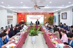 Đoàn kiểm tra làm việc với Trường Trung học cơ sở Phan Chu Trinh, quận Ba Đình, Hà Nội. (Nguồn: Bộ Giáo dục và Đào tạo)