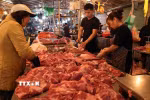 Hoạt động mua và bán tại chợ đầu mối nông sản Nam Hà Nội. (Ảnh: Vũ Sinh/TTXVN)