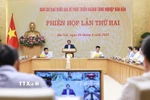 Thủ tướng Phạm Minh Chính chủ trì phiên họp lần thứ hai của Ban Chỉ đạo Quốc gia về phát triển ngành công nghiệp bán dẫn. (Ảnh: Dương Giang/TTXVN)