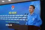 Bí thư Trung ương Đoàn, Chủ tịch Hội Liên hiệp Thanh niên Việt Nam Nguyễn Tường Lâm phát biểu. (Ảnh: Hạnh Quyên/TTXVN)