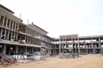 Thi công dự án trường Phổ thông nội trú liên cấp Tiểu học và Trung học cơ sở Hương Khê (xã Hương Khê, tỉnh Hà Tĩnh). (Ảnh: Hữu Quyết/TTXVN)