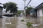 Mưa lớn gây ngập lụt diện rộng tại nhiều địa phương thuộc tỉnh Quảng Ninh. (Ảnh: Thanh Vân/TTXVN)