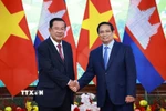 Thủ tướng Phạm Minh Chính hội kiến Chủ tịch Đảng Nhân dân Campuchia, Chủ tịch Thượng viện Campuchia Hun Sen. (Ảnh: Dương Giang/TTXVN)