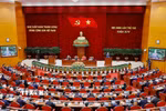 Tổng Bí thư Tô Lâm phát biểu khai mạc Hội nghị lần thứ hai Ban Chấp hành Trung ương Đảng khóa XIV. (Ảnh: Doãn Tấn/TTXVN)