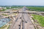 Cao tốc Biên Hòa-Vũng Tàu đang được xây dựng. (Ảnh: Công Phong/TTXVN)