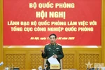 Đại tướng Phan Văn Giang chủ trì hội nghị. (Nguồn: Quân đội nhân dân)