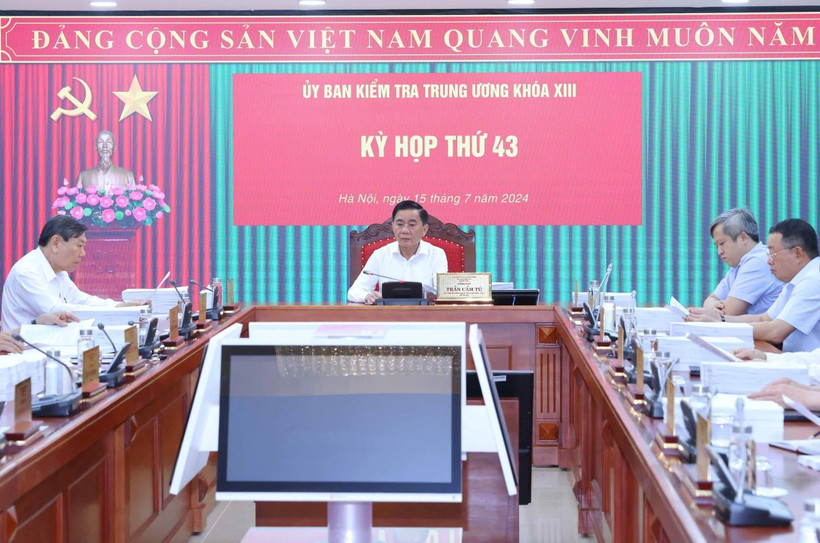Kỳ họp thứ 43 Ủy ban Kiểm tra Trung ương. (Ảnh: Phương Hoa/TTXVN)