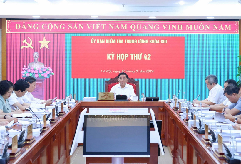 Ủy ban Kiểm tra Trung ương khóa XIII họp Kỳ thứ 42. (Ảnh: Phương Hoa/TTXVN)