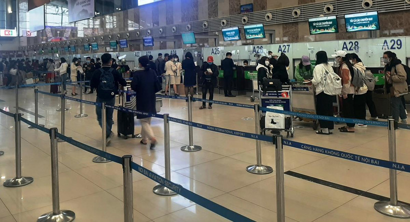 Nhu cầu đi lại bằng đường hàng không của người dân trong cả nước vào giai đoạn Tết Nguyên đán đã tăng trở lại và cần được đáp ứng. (Ảnh: Việt Hùng/Vietnam+)