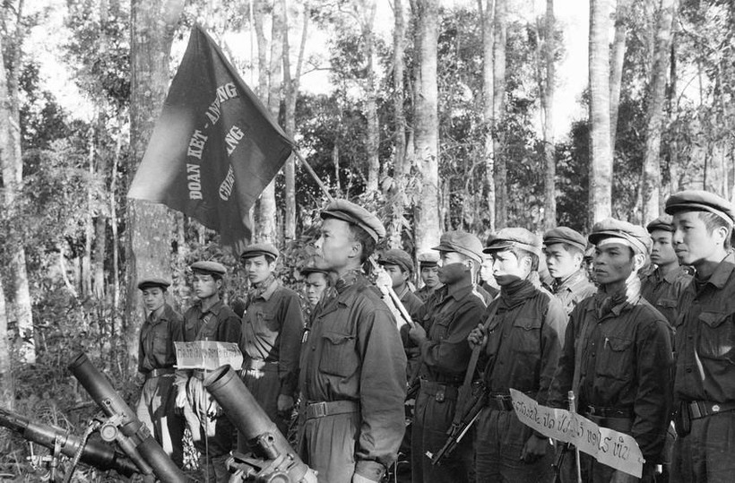 Một đơn vị quân tình nguyện Việt Nam tham gia chiến đấu trên chiến trường Lào. (Ảnh: Tư liệu TTXVN)