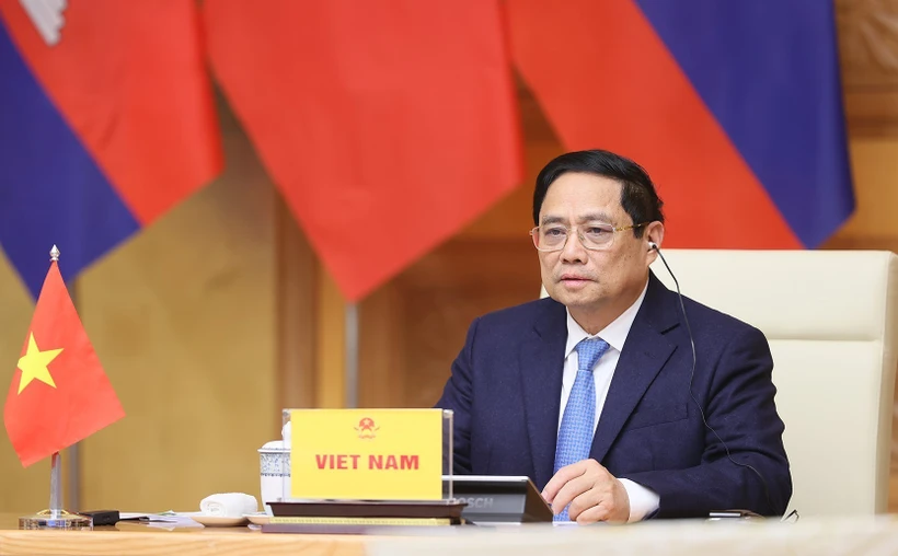 Thủ tướng Phạm Minh Chính phát biểu. (Ảnh: Dương Giang/TTXVN)