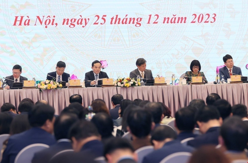 Phó Thủ tướng Trần Lưu Quang dự hội nghị. (Ảnh: Dương Giang/TTXVN)