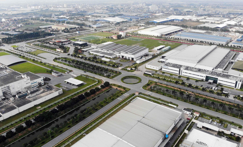 Khu công nghiệp Thăng Long II thuộc địa bàn các huyện: Yên Mỹ, Mỹ Hào, tỉnh Hưng Yên. (Ảnh: Phạm Kiên/TTXVN)