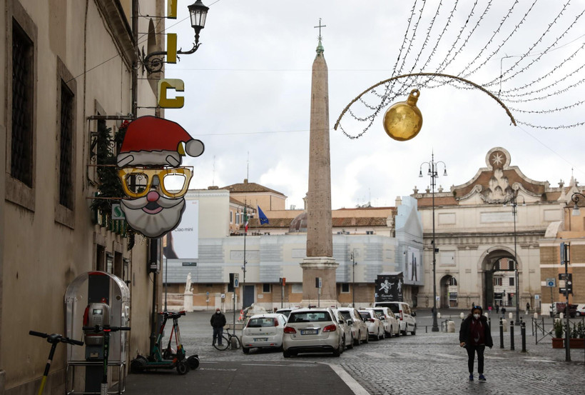 Cảnh vắng vẻ tại Rome, Italy ngày 24/12/2020 trong bối cảnh dịch COVID-19 lan rộng. (Ảnh: THX/TTXVN)