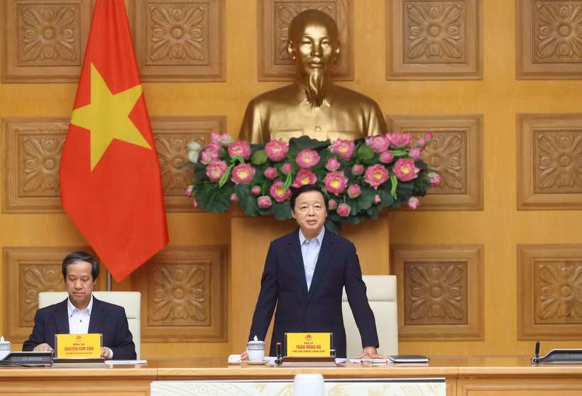 Phó Thủ tướng Trần Hồng Hà phát biểu. (Ảnh: An Đăng/TTXVN)