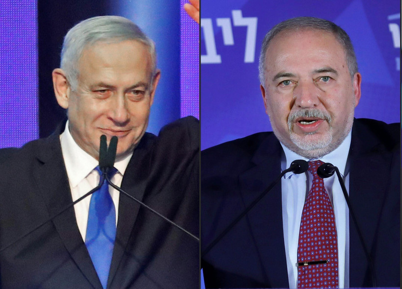 Lãnh đạo đảng Likud, Thủ tướng Israel Benjamin Netanyahu (trái), lãnh đạo đảng Xanh-Trắng Benny Gantz. (Ảnh: AFP/TTXVN)