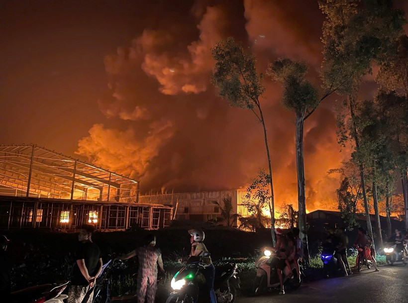 Hiện trường vụ cháy. (Ảnh: TTXVN phát)