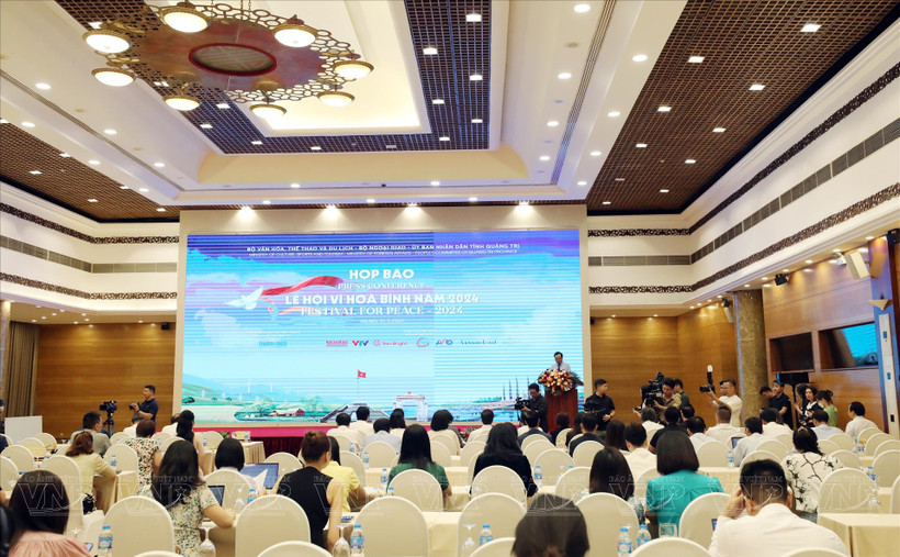 Toàn cảnh buổi họp báo thông tin về Lễ hội Vì Hòa bình ở Quảng Trị năm 2024. (Nguồn: Bộ Văn hóa, Thể thao và Du lịch)