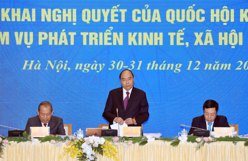 Thủ tướng Nguyễn Xuân Phúc phát biểu. (Ảnh: Thống Nhất/TTXVN)