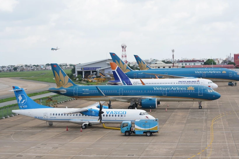 Vietnam Airlines Group khôi phục gần như hoàn toàn mạng bay nội địa sau ngày 20/10. (Ảnh: CTV/Vietnam+)
