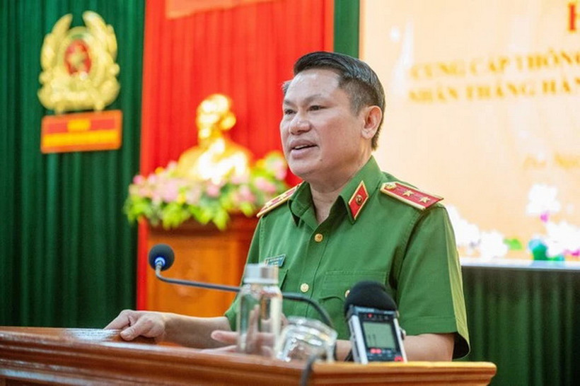 Trung tướng Nguyễn Văn Viện phát biểu tại Hội nghị. (Nguồn: Báo Người lao động)