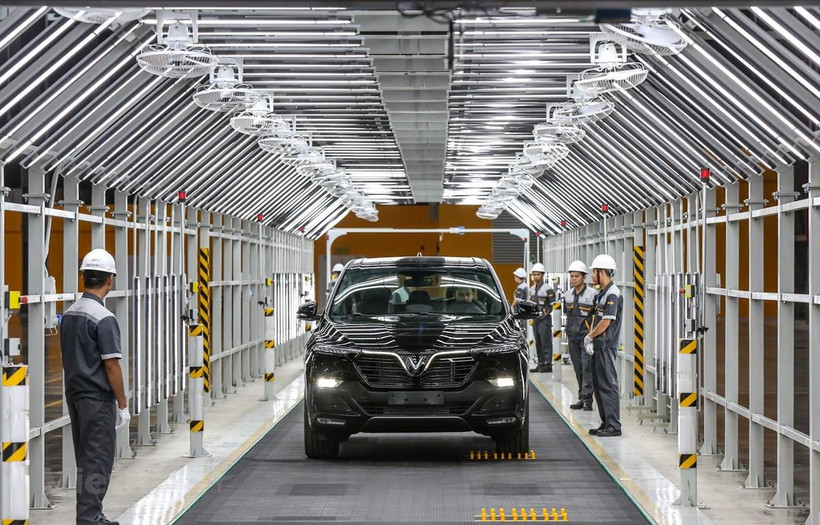 Xe lắp ráp trong nước có doanh số bán 14.512 xe, giảm 51% so với tháng trước. (Ảnh minh hoạ: PV/Vietnam+)