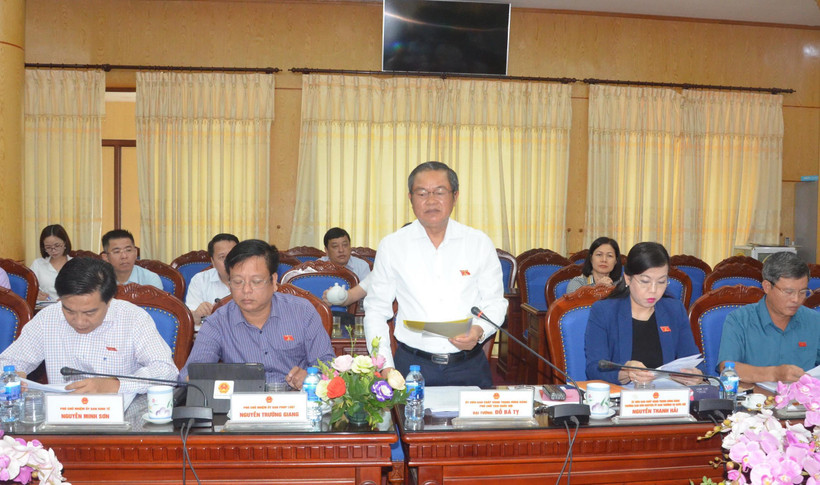 Phó Chủ tịch Quốc hội Đỗ Bá Tỵ phát biểu tại buổi làm việc. (Ảnh: Vũ Hoàng Giang/TTXVN)