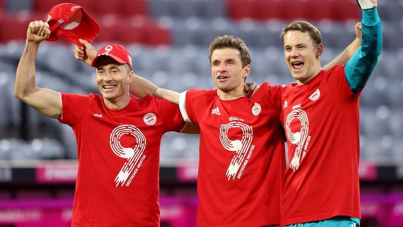 Cầu thủ Bayern ăn mừng chức vô địch. (Nguồn: Getty Images)