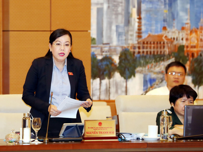 Trưởng Ban Dân nguyện của Quốc hội Nguyễn Thanh Hải phát biểu. (Ảnh: Trọng Đức/TTXVN)