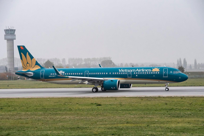 Máy bay của hãng hàng không Vietnam Airlines. (Ảnh: CTV/Vietnam+)