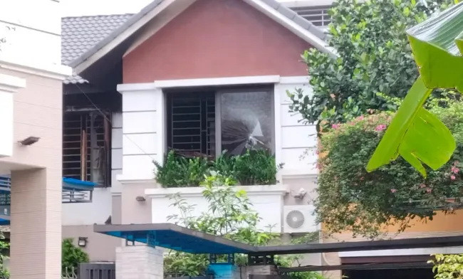 Hiện trường vụ cháy. (Nguồn: Đài Truyền hình Thái Nguyên)