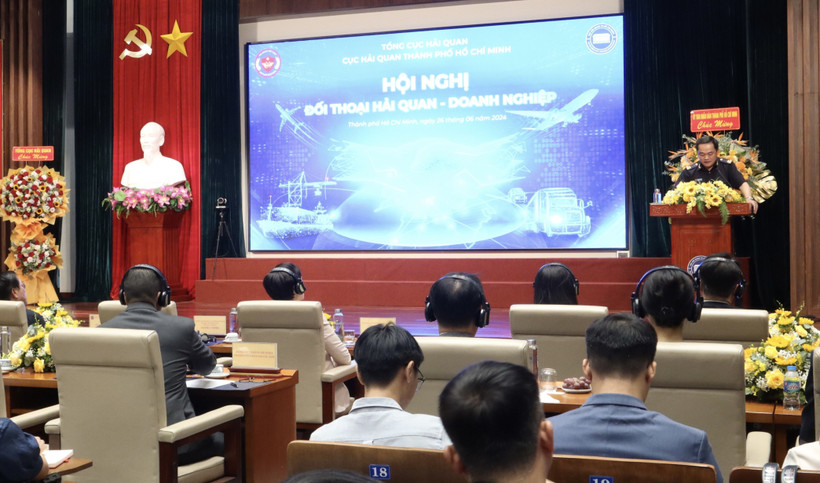 Quang cảnh Hội nghị Đối thoại Hải quan-Doanh nghiệp. (Ảnh: Xuân Anh/ TTXVN)