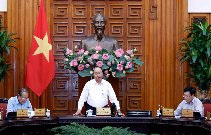 Thủ tướng Nguyễn Xuân Phúc phát biểu. (Ảnh: Thống Nhất/TTXVN)