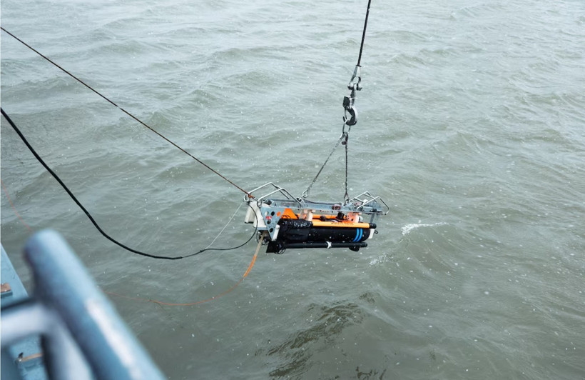 Thiết bị lặn tham gia cuộc tập trận của NATO do hải quân Phần Lan dẫn đầu tại biển Baltic ở Turku (Phần Lan) ngày 20/11/2024. (Ảnh: REUTERS/TTXVN)