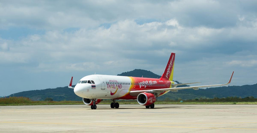 Máy bay của hãng hàng không Vietjet Air. (Ảnh: CTV/Vietnam+)