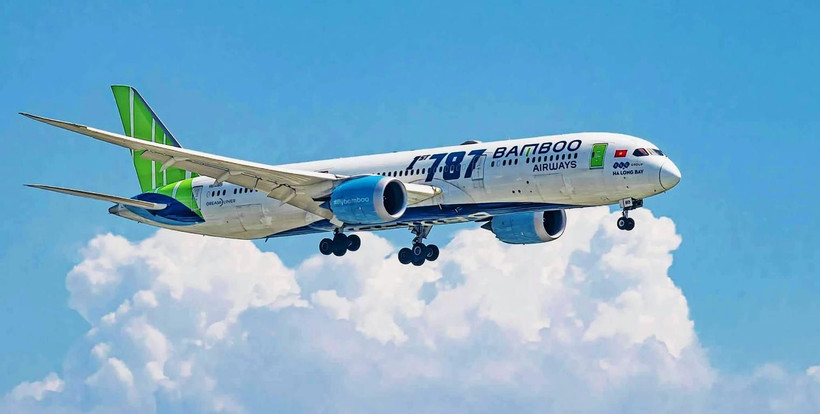 Dòng máy bay Boeing 787-9 sẽ được Bamboo Airways lựa chọn để bay thẳng từ Việt Nam tới Mỹ. (Ảnh: CTV/Vietnam+)