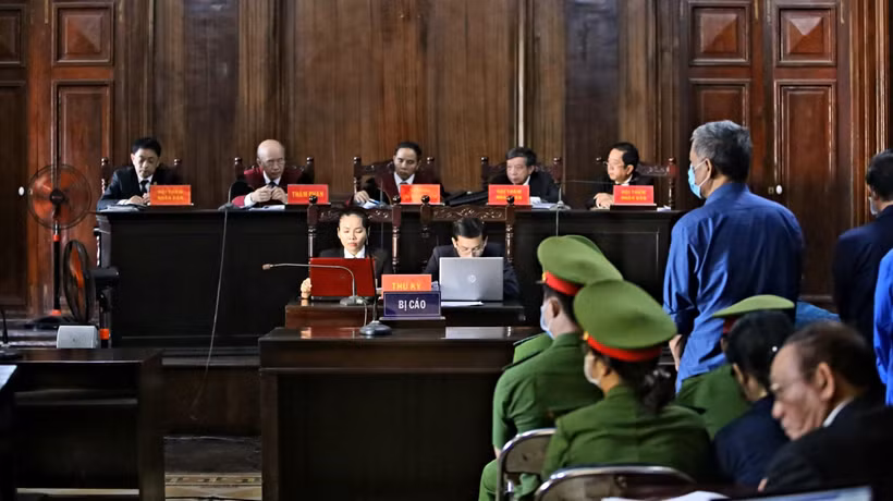 Quang cảnh phiên tòa sáng 18/12/2020. (Ảnh: Thành Chung/TTXVN)