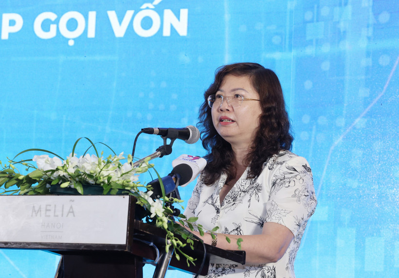 Chủ tịch Ủy ban Chứng khoán Nhà nước Vũ Thị Chân Phương. (Ảnh: Vietnam+)