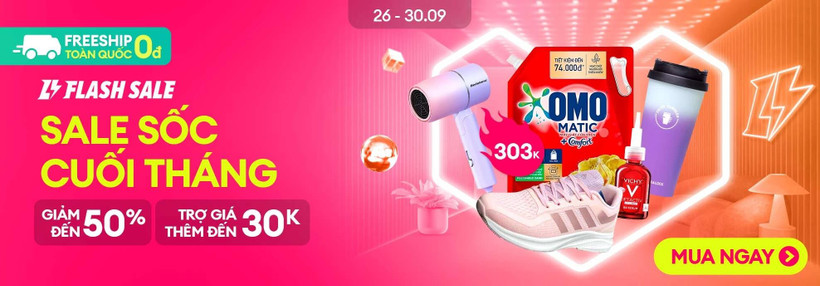 Nhiều thương hiệu lớn phối hợp với các sàn thương mại điện tử triển khai các chương trình khuyến mãi giá tốt nhân dịp cuối tháng 9/2022. (Ảnh chụp màn hình)