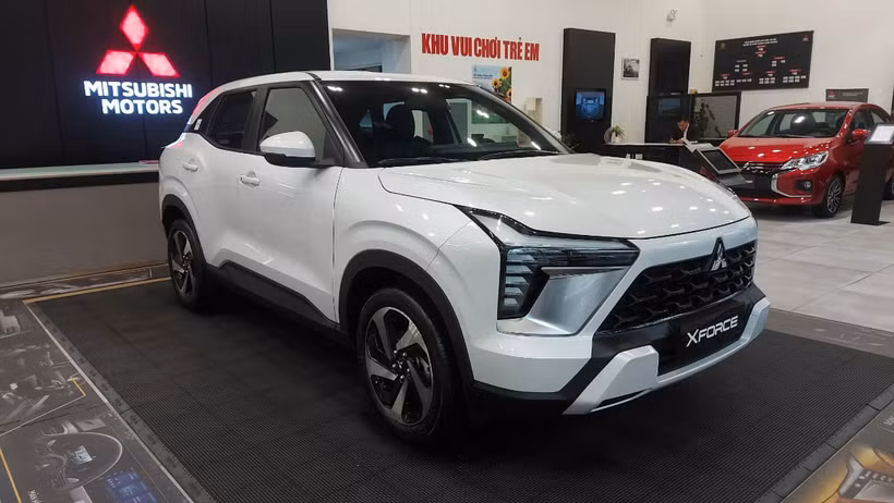 Mẫu xe nhập khẩu từ Indonesia Mitsubishi XForce 2024 mới cập bến thị trường Việt. (Ảnh: PV/Vietnam+)