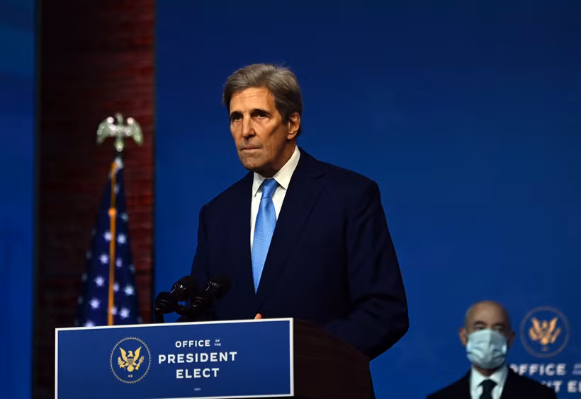 Ông John Kerry phát biểu tại Wilmington, Delaware, Mỹ, ngày 24/11/2020. (Ảnh: AFP/ TTXVN)