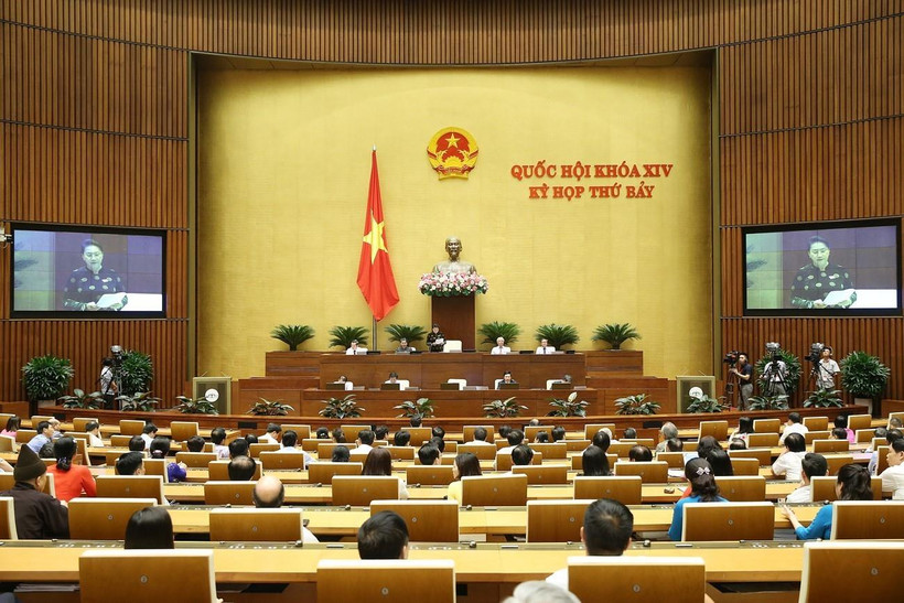 Chủ tịch Quốc hội Nguyễn Thị Kim Ngân phát biểu kết thúc phiên chất vấn và trả lời chất vấn. (Ảnh: Dương Giang - TTXVN)