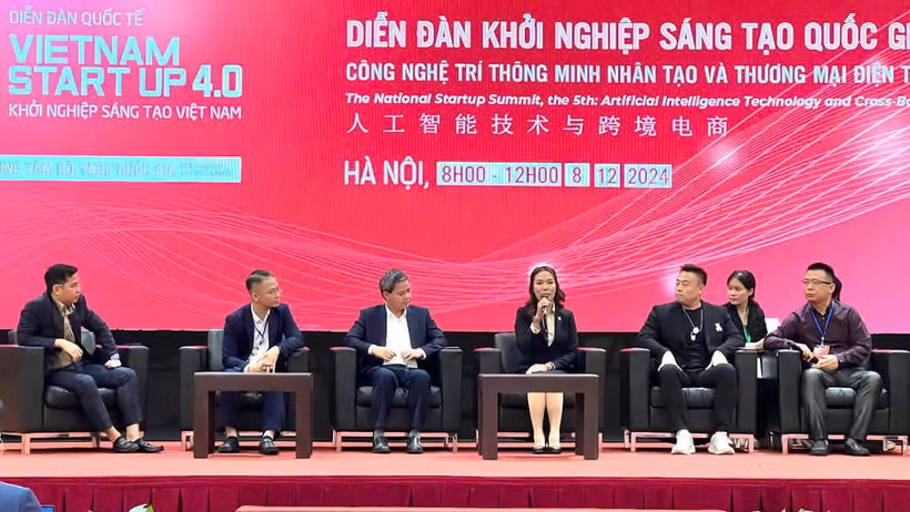 Diễn đàn đã tập trung thảo luận về mô hình Trường đại học Khởi nghiệp, hướng tới việc đào tạo nguồn nhân lực chất lượng cao cho khởi nghiệp. (Ảnh: Vietnam+)