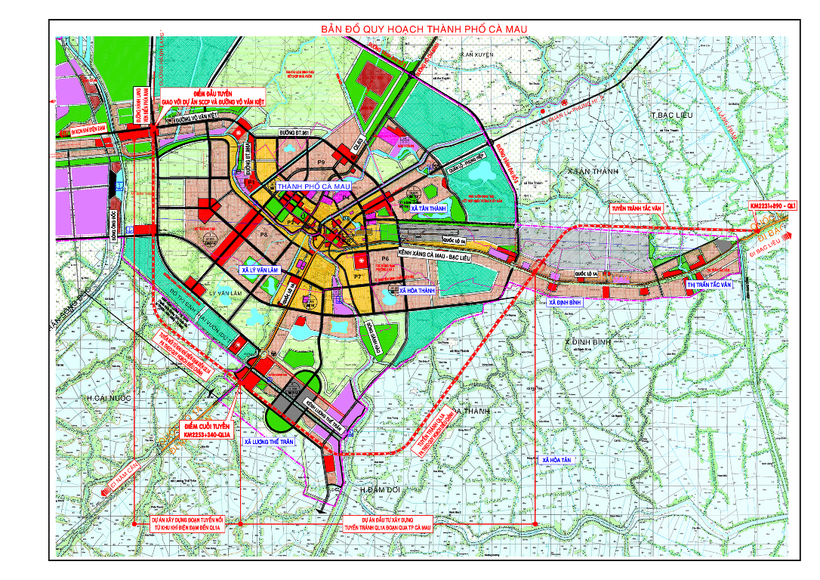 Phối cảnh dự án đầu tư xây dựng tuyến tránh Quốc lộ 1A đoạn qua thành phố Cà Mau.